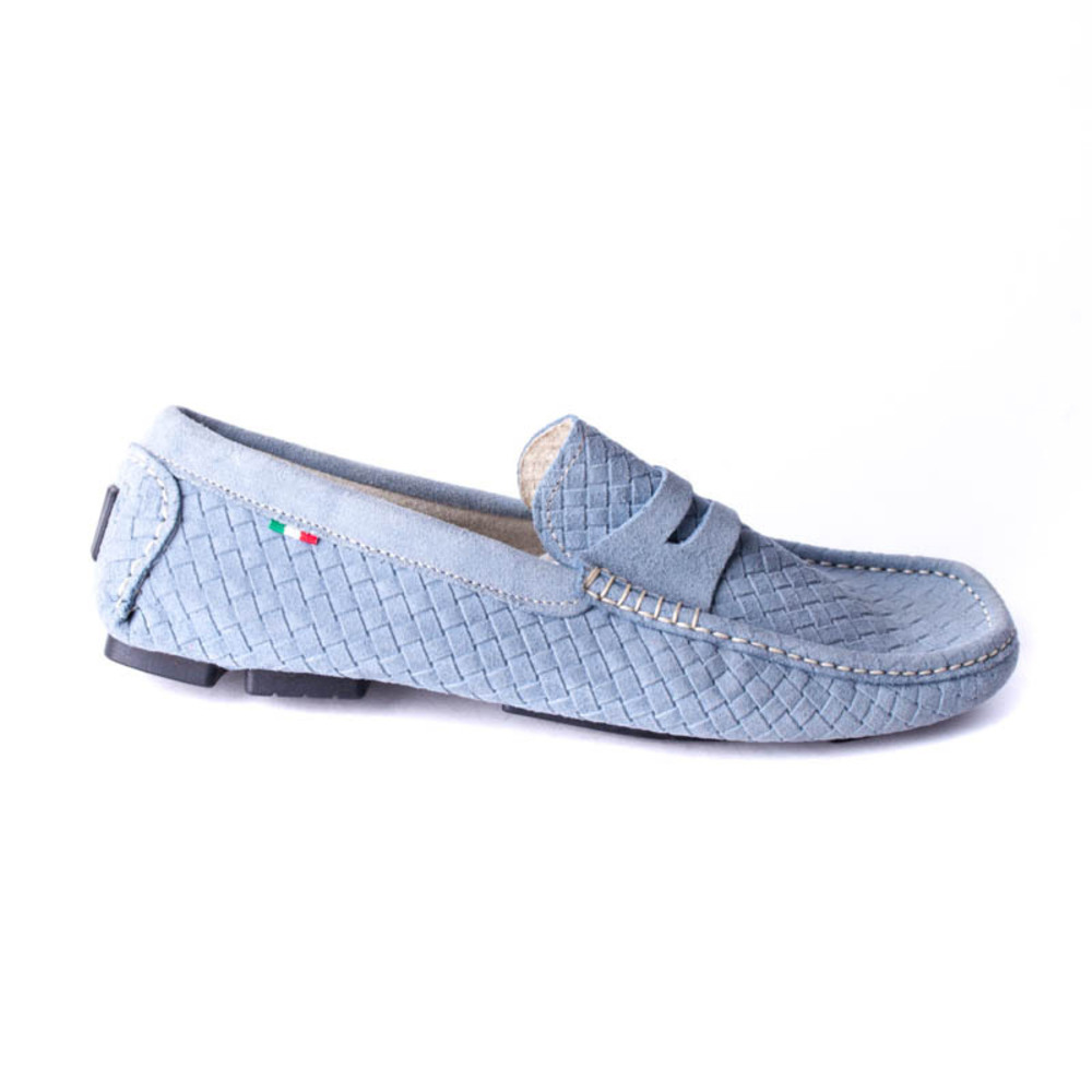VERA GOMMA LIGHT SKY BLUE MOCCASINS | MENS SIZE 40
